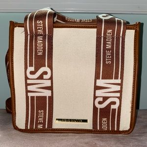 NWT- Steve Madden Bwebber Crossbody Bag - Cream/Brown